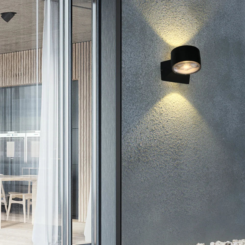 RainBlock - Lampada da parete impermeabile in alluminio