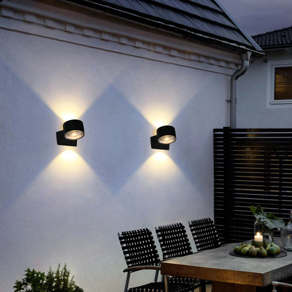 RainBlock - Lampada da parete impermeabile in alluminio