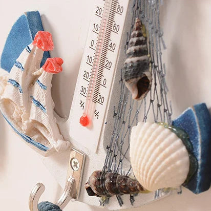 NauticalNostalgia - Termometro ad ancora in legno