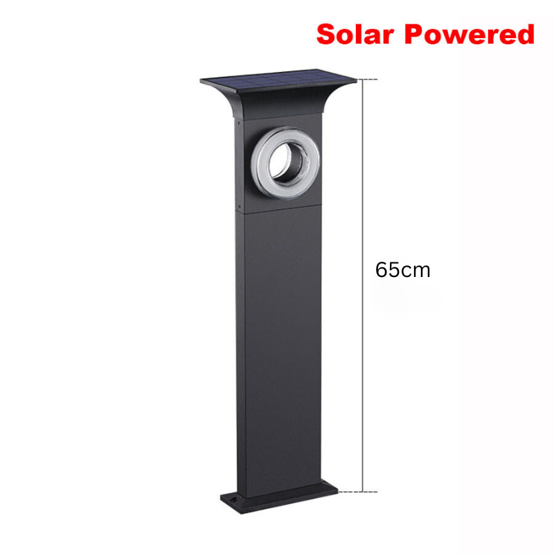 SunnyScape - Moderna luce solare per pali con colonna in alluminio