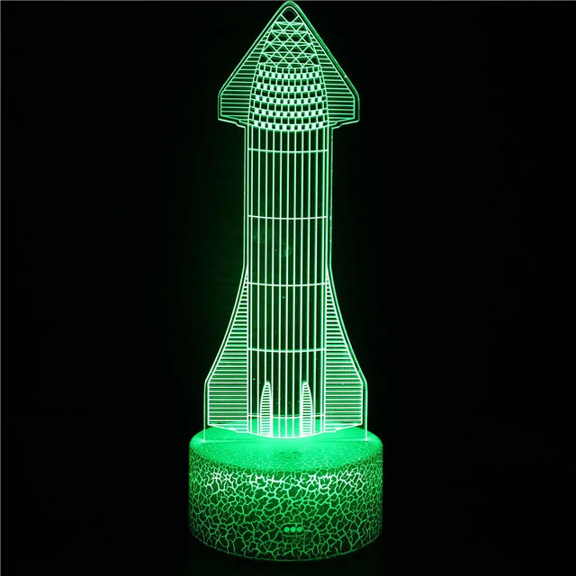 CosmoCraft - Lampada illusione razzo 3D