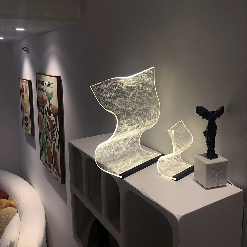 Sleek Acrylic - Lampada da tavolo a led in acrilico