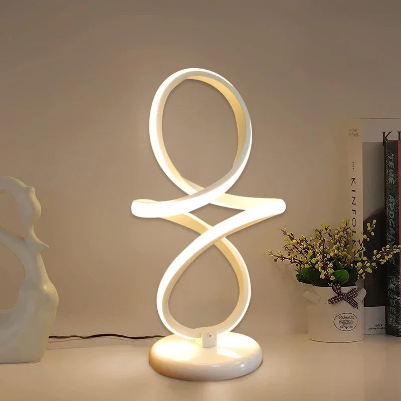 ElegantGlow - Lampada da tavolo Luxe Lines