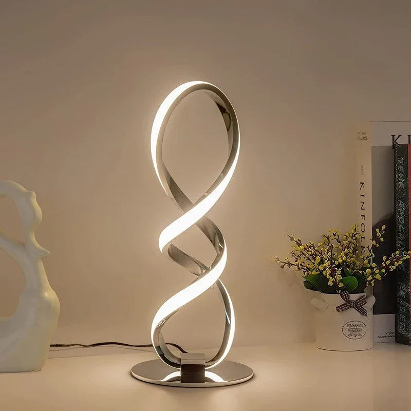 ElegantGlow - Lampada da tavolo Luxe Lines