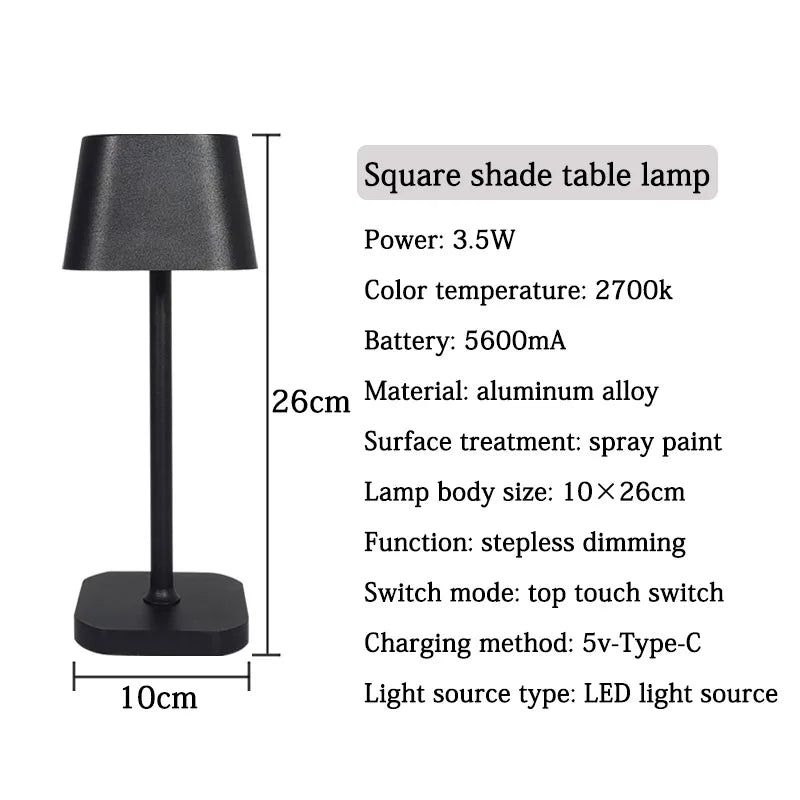 WanderLuxe - Lampade da tavolo a batteria