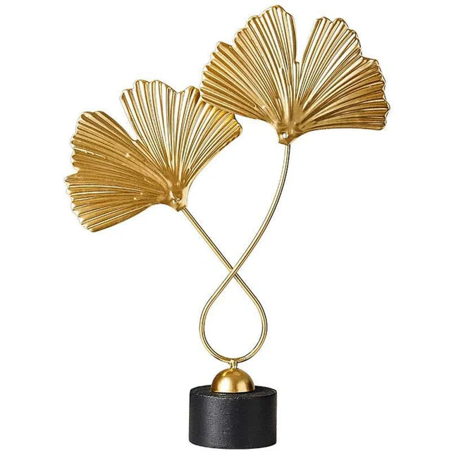 ElegantGinkgo - Scultura in metallo a forma di foglia