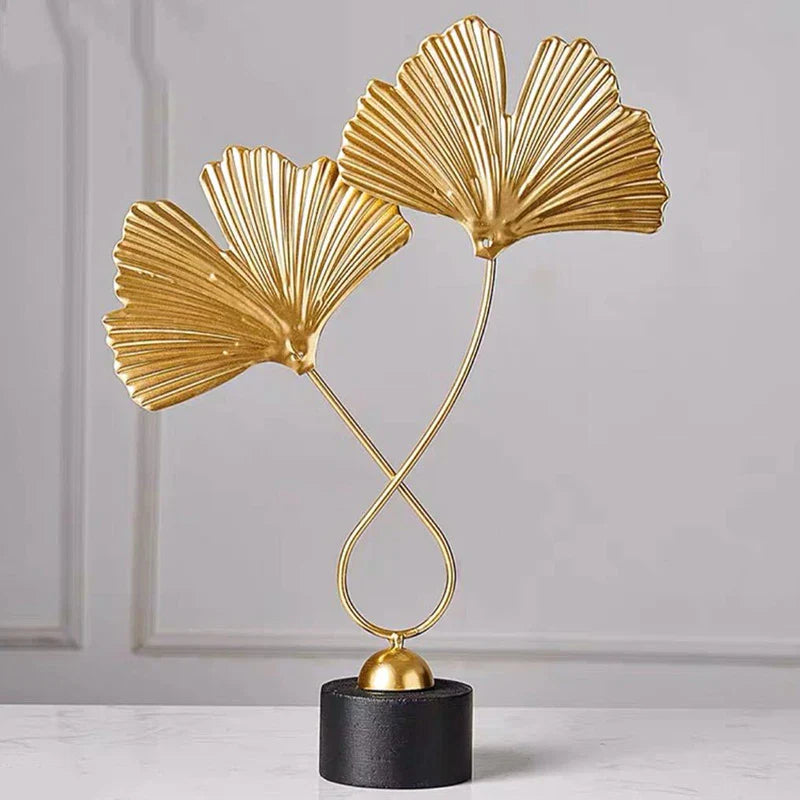 ElegantGinkgo - Scultura in metallo a forma di foglia