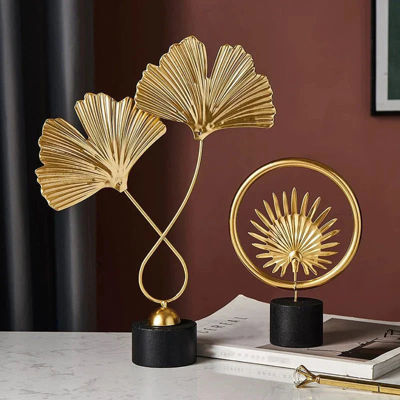 ElegantGinkgo - Scultura in metallo a forma di foglia