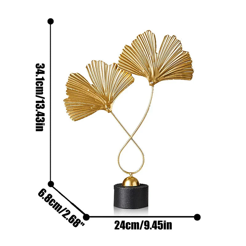 ElegantGinkgo - Scultura in metallo a forma di foglia