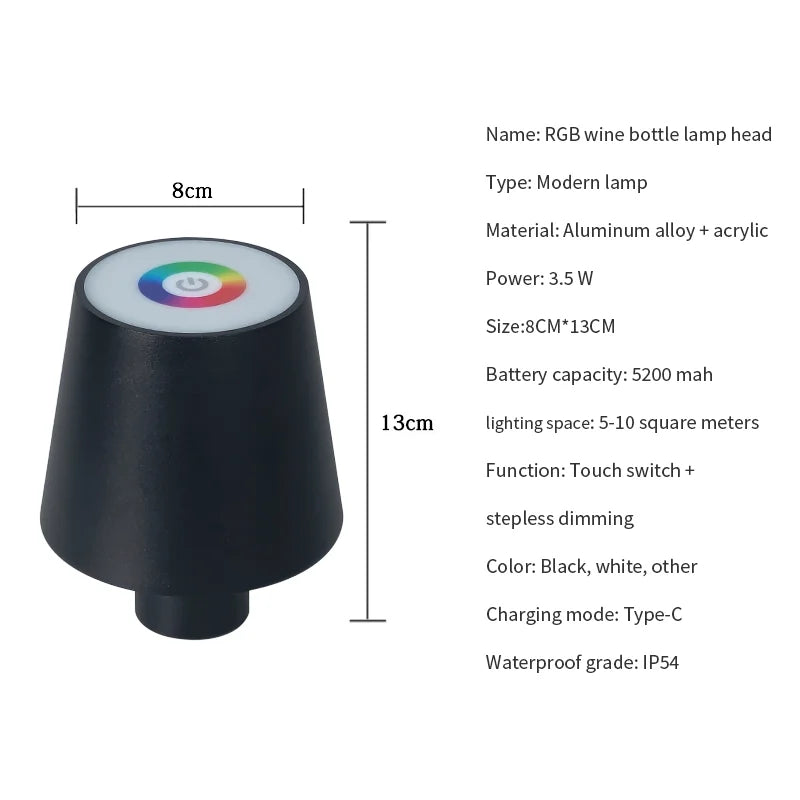 VinoFlex - Lampada da tavolo creativa per bottiglie di vino