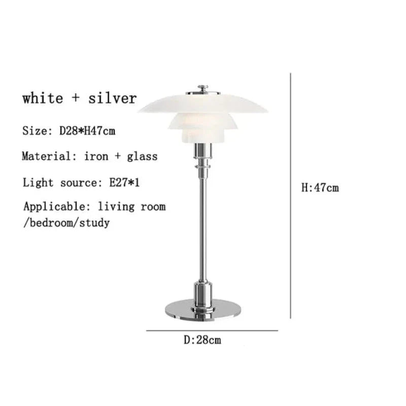 VintageRadiance - Lampada da tavolo in vetro a LED per la lettura