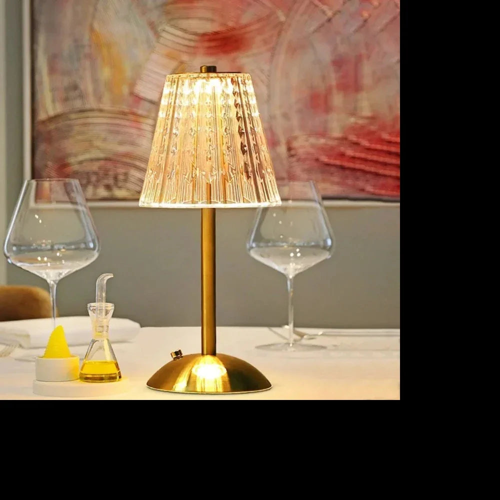 ChicCrystal - Lampada da tavolo ricaricabile