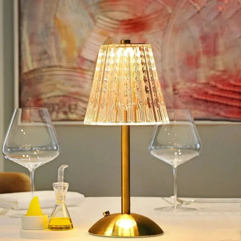 ModaBeam - Lampada da tavolo con luce di cristallo