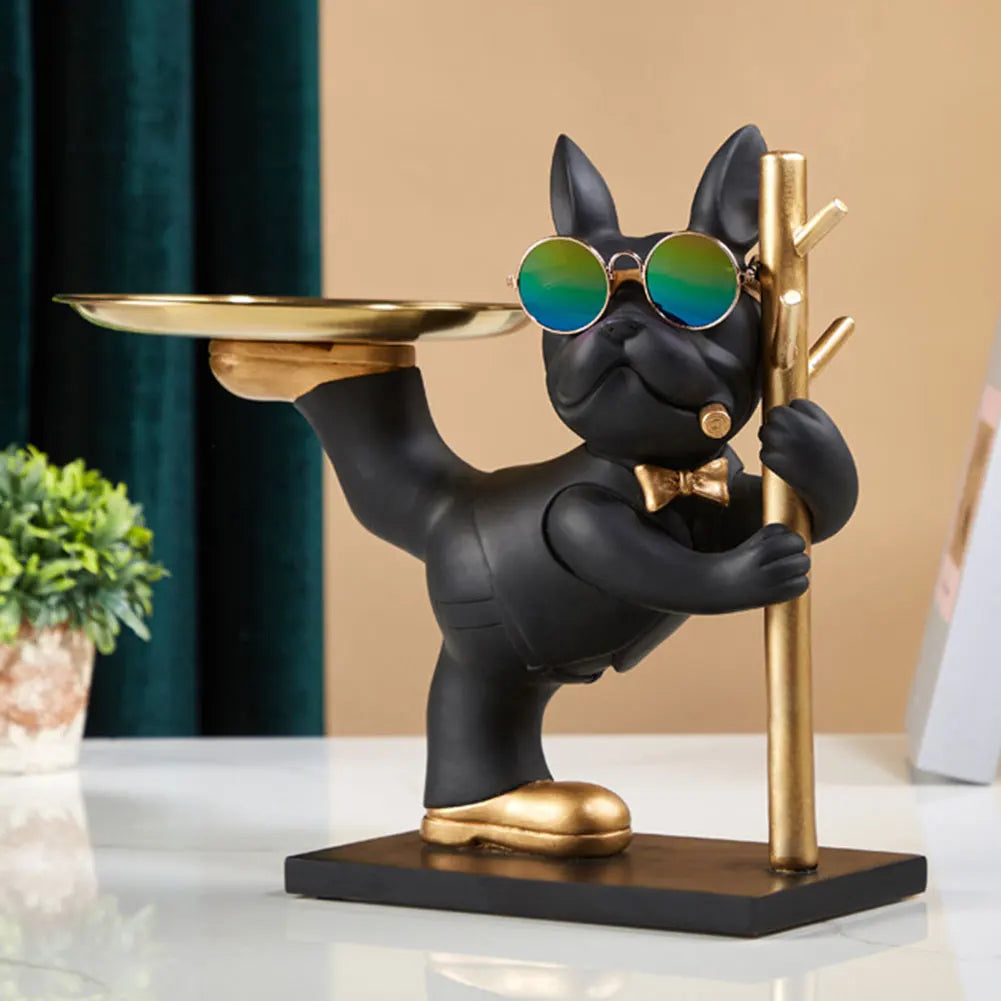 BarkBlend - Statua di cane Vassoio decorativo in metallo