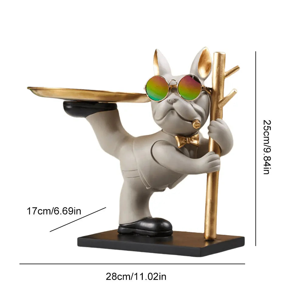 BarkBlend - Statua di cane Vassoio decorativo in metallo