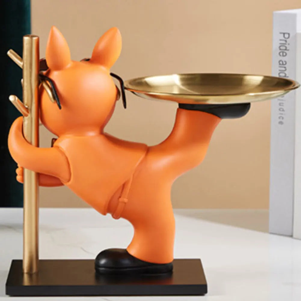 BarkBlend - Statua di cane Vassoio decorativo in metallo