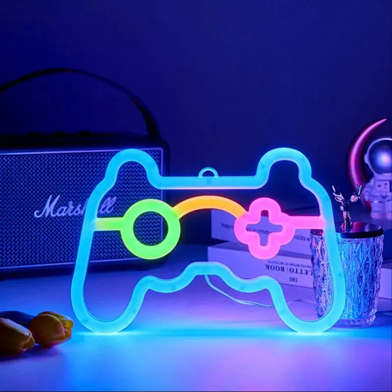 Joystick al neon - emblema della console