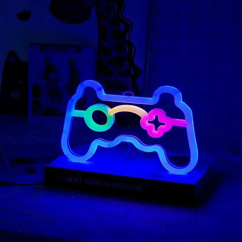 Joystick al neon - emblema della console