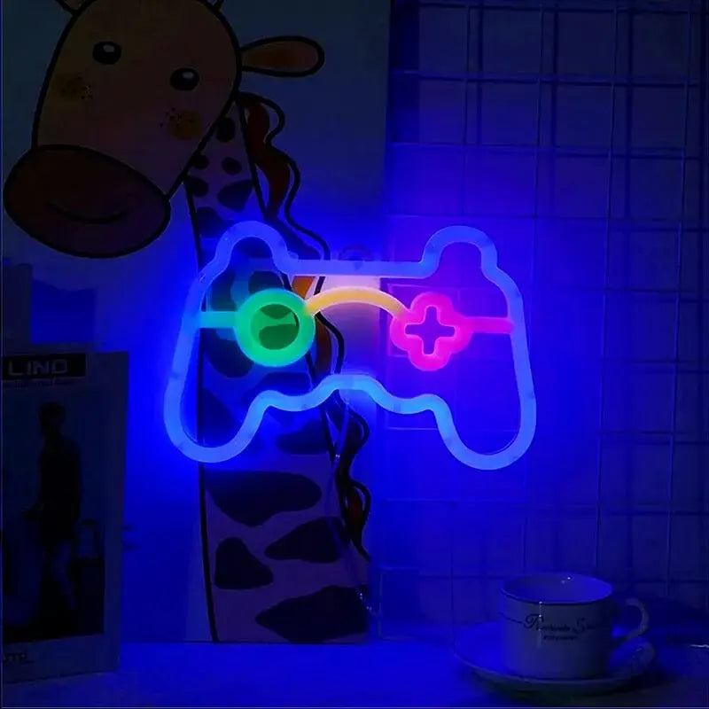 Joystick al neon - emblema della console