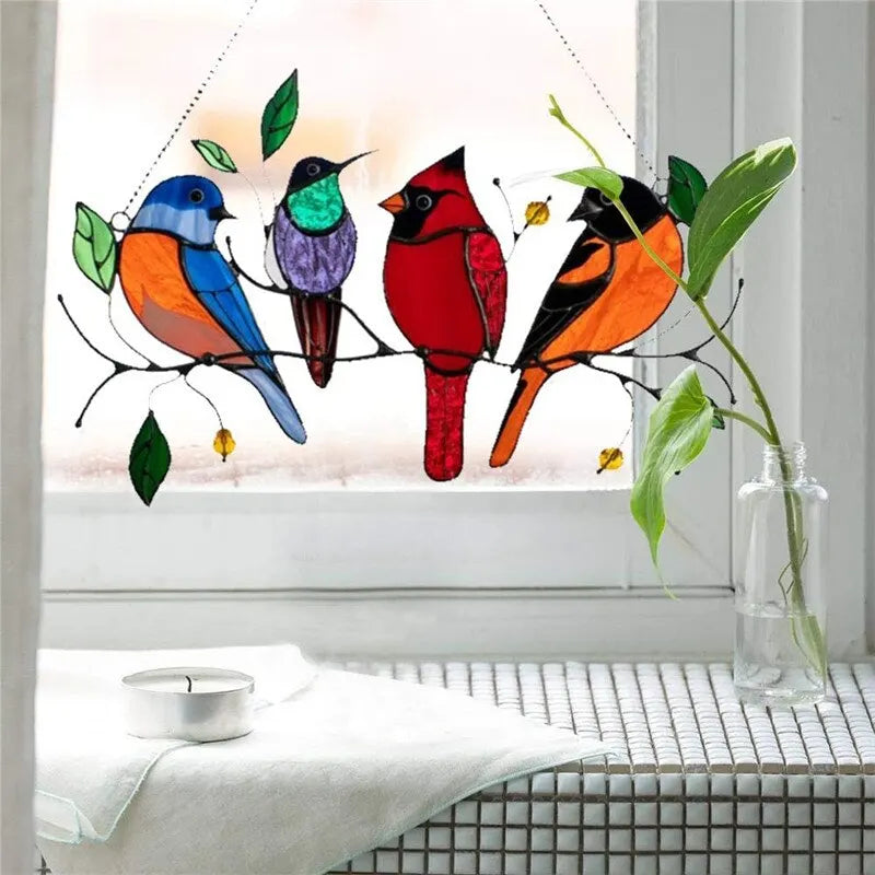 MiniAcrylic - Uccello in vetro appeso