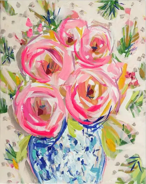 BloomCanvas | Dipinti a olio di fiori colorati