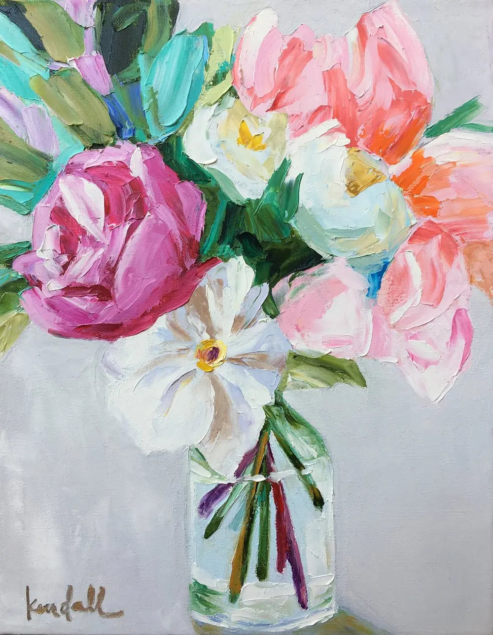 BloomCanvas | Dipinti a olio di fiori colorati