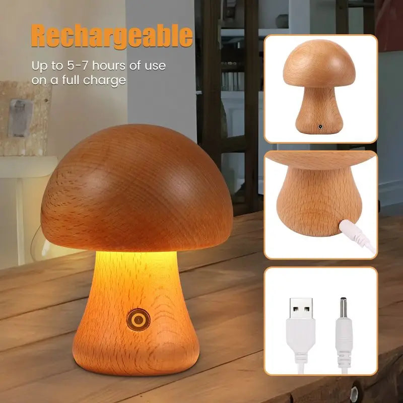 CharmShroom - Simpatica lampada da comodino a forma di fungo