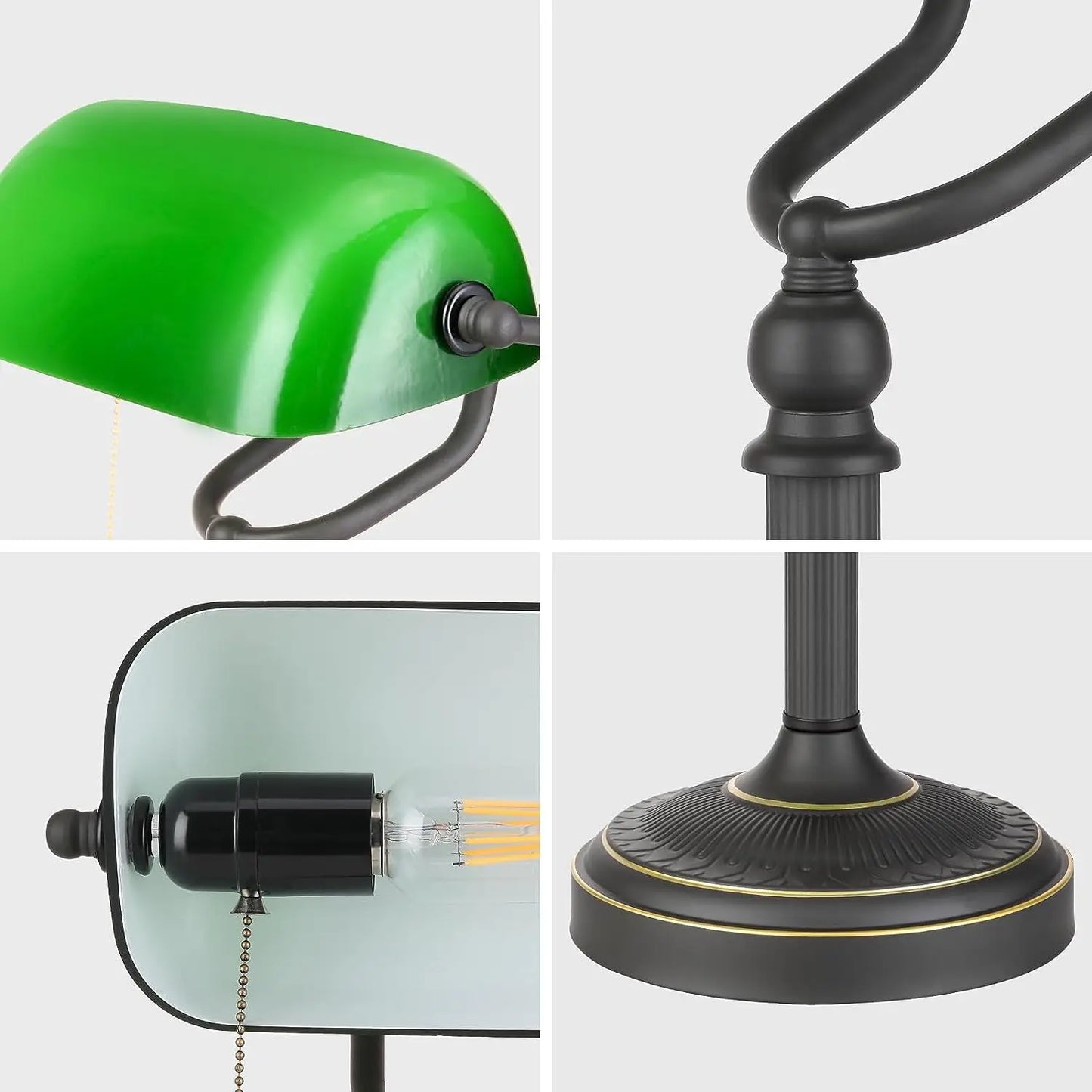 TimelessBank - Lampada classica da banchiere verde