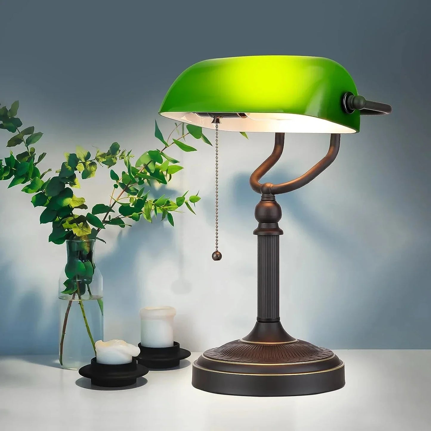 TimelessBank - Lampada classica da banchiere verde