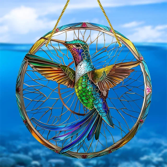 StainedRound - Colibrì da appendere
