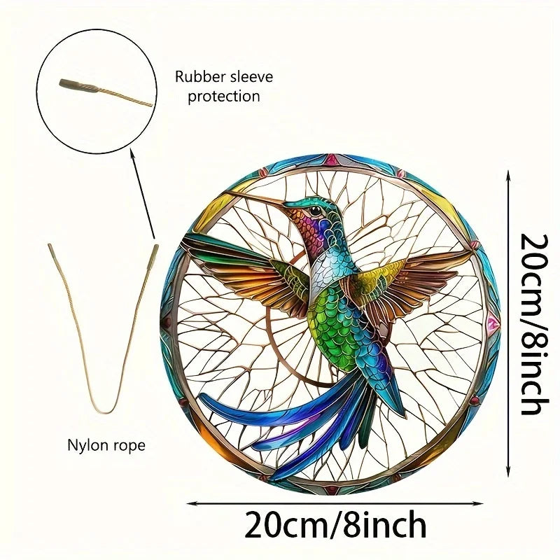 StainedRound - Colibrì da appendere