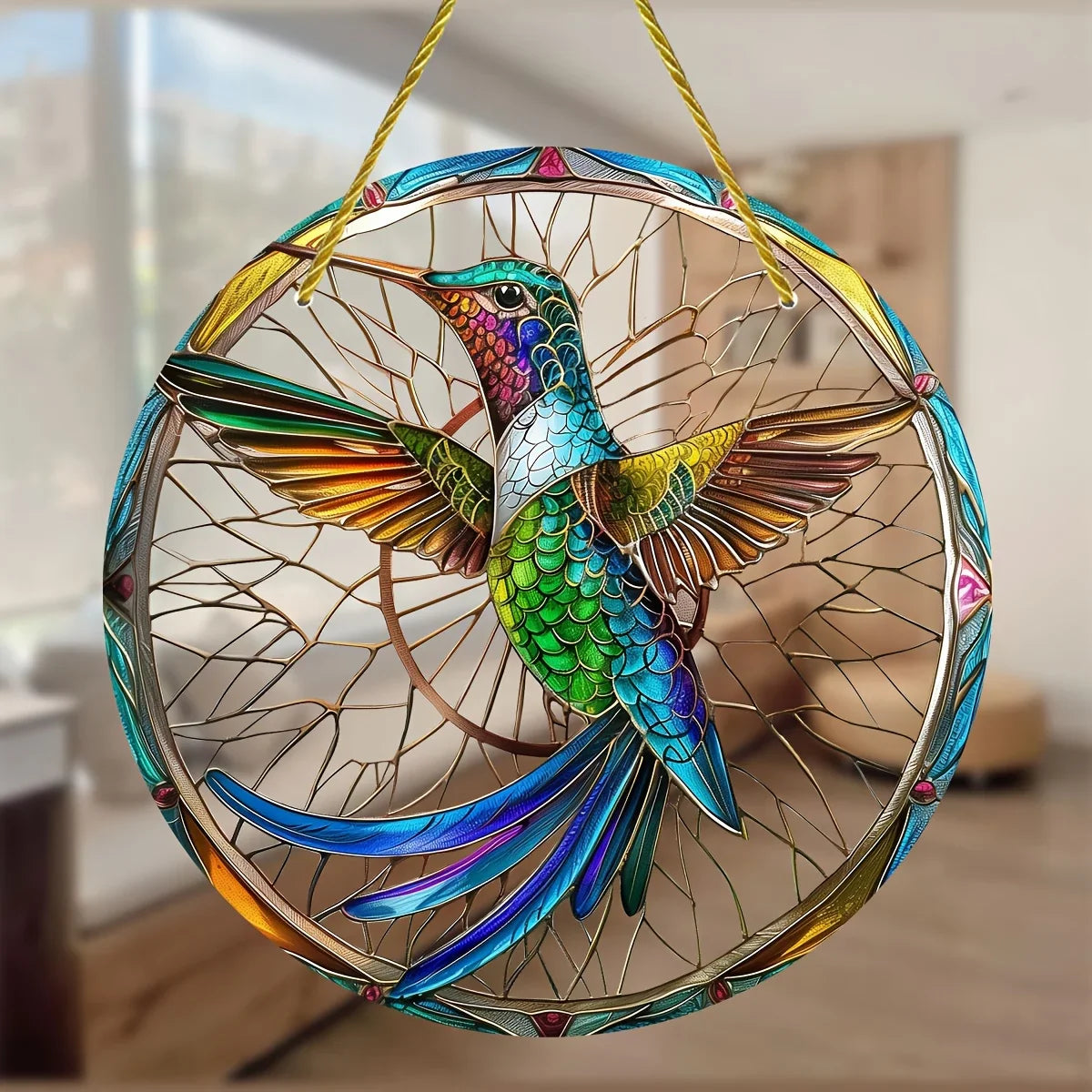 StainedRound - Colibrì da appendere