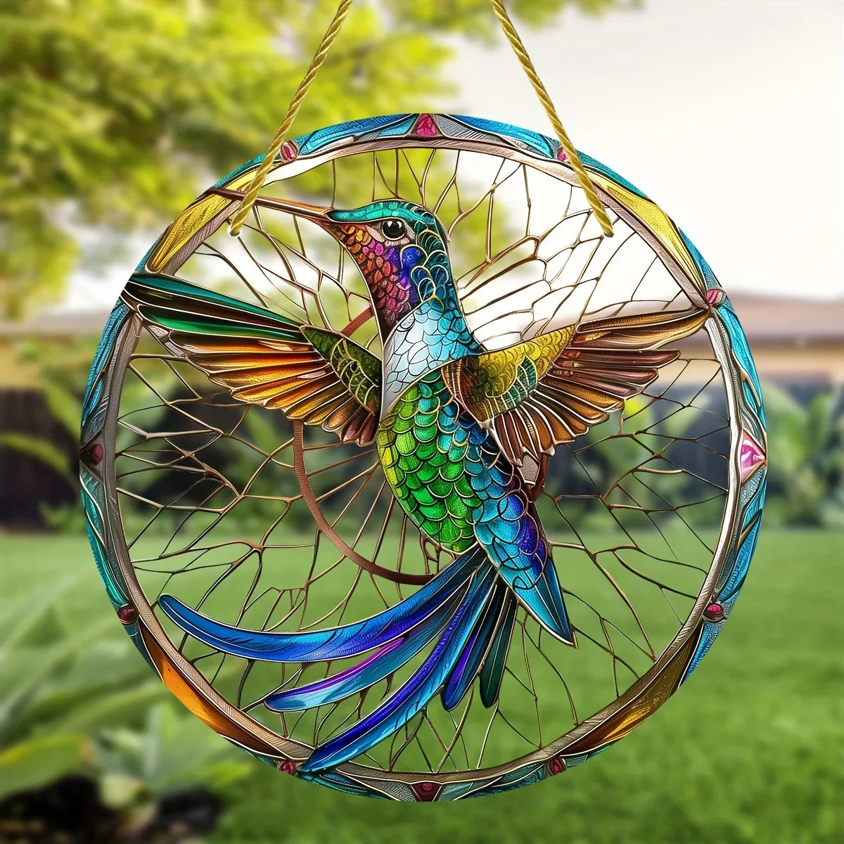 StainedRound - Colibrì da appendere