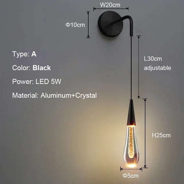 LuxePost - Lampade da parete Post Crystals