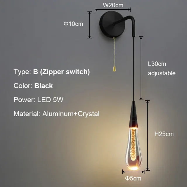 LuxePost - Lampade da parete Post Crystals