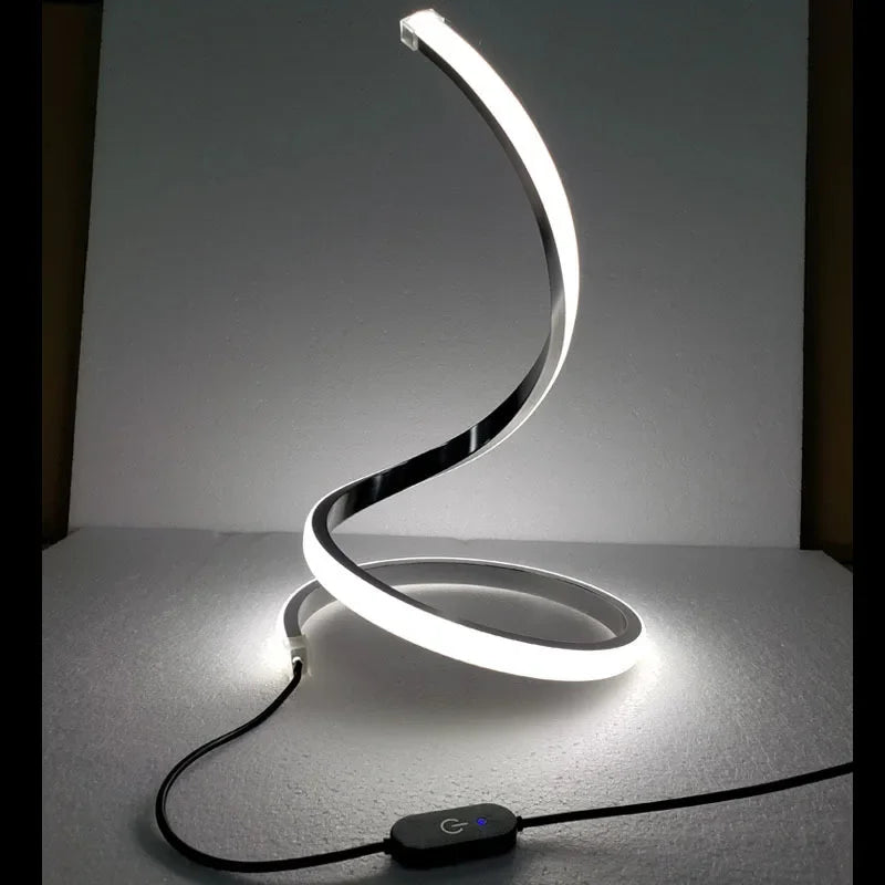 ScaledGlow - Lampade da tavolo con paralume a serpente
