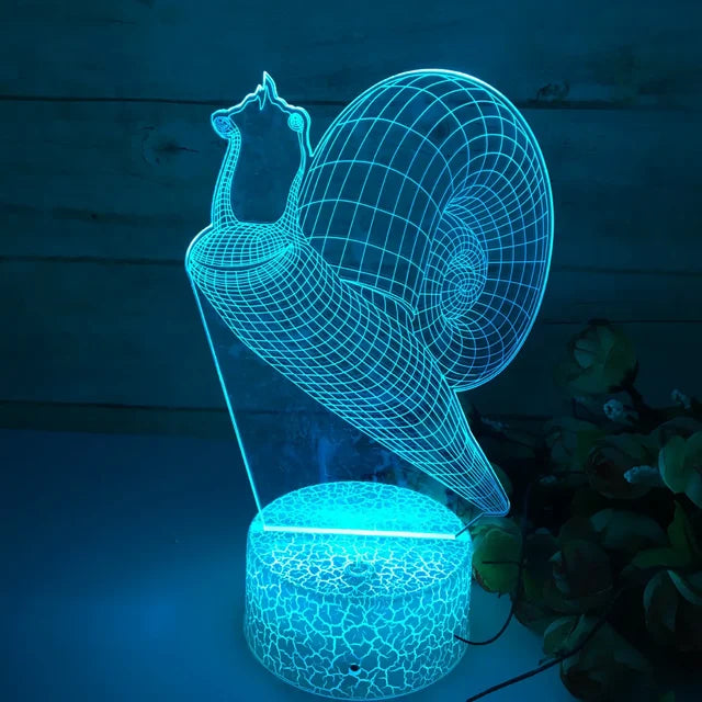 3dIllusion - Luce notturna a forma di lumaca