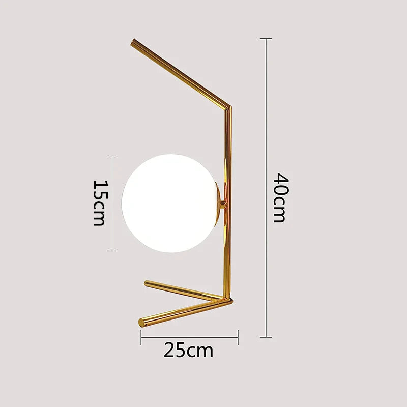 OrbGlow - Lampada da tavolo con globo in vetro