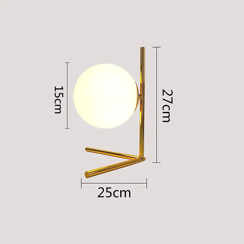 OrbGlow - Lampada da tavolo con globo in vetro