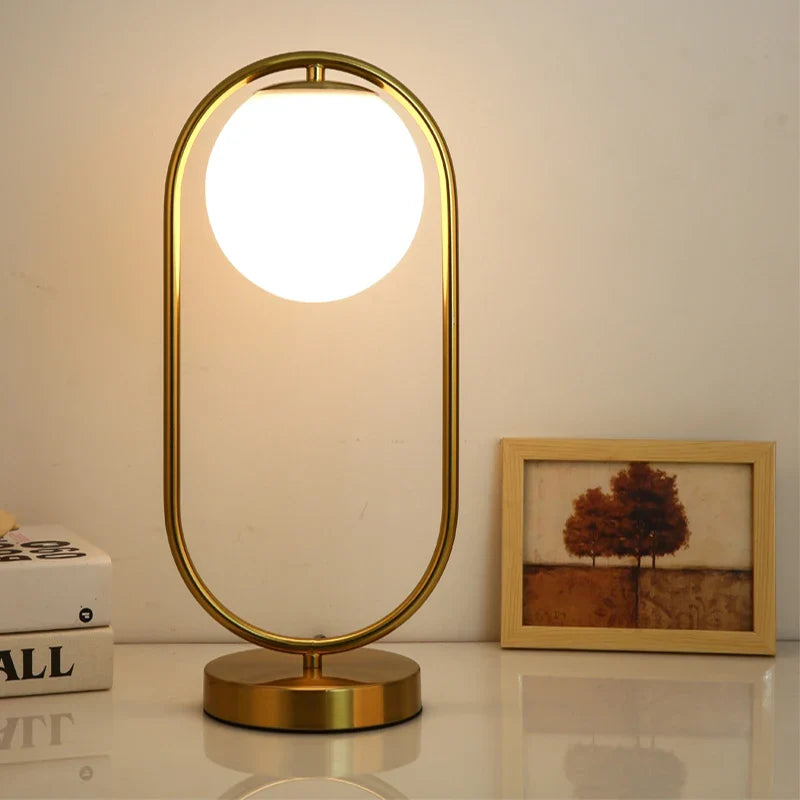OrbGlow - Lampada da tavolo con globo in vetro