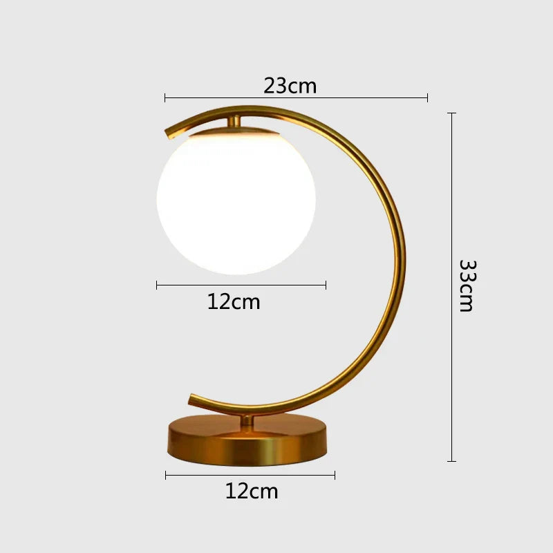 OrbGlow - Lampada da tavolo con globo in vetro