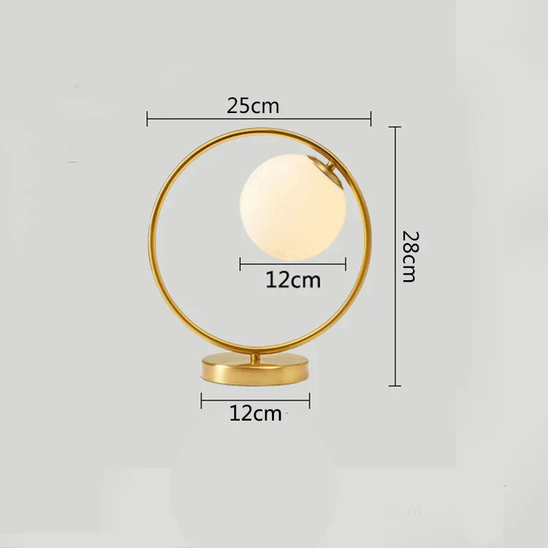 OrbGlow - Lampada da tavolo con globo in vetro