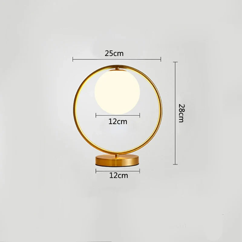 OrbGlow - Lampada da tavolo con globo in vetro