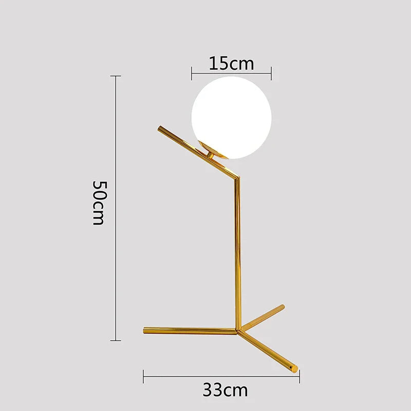OrbGlow - Lampada da tavolo con globo in vetro