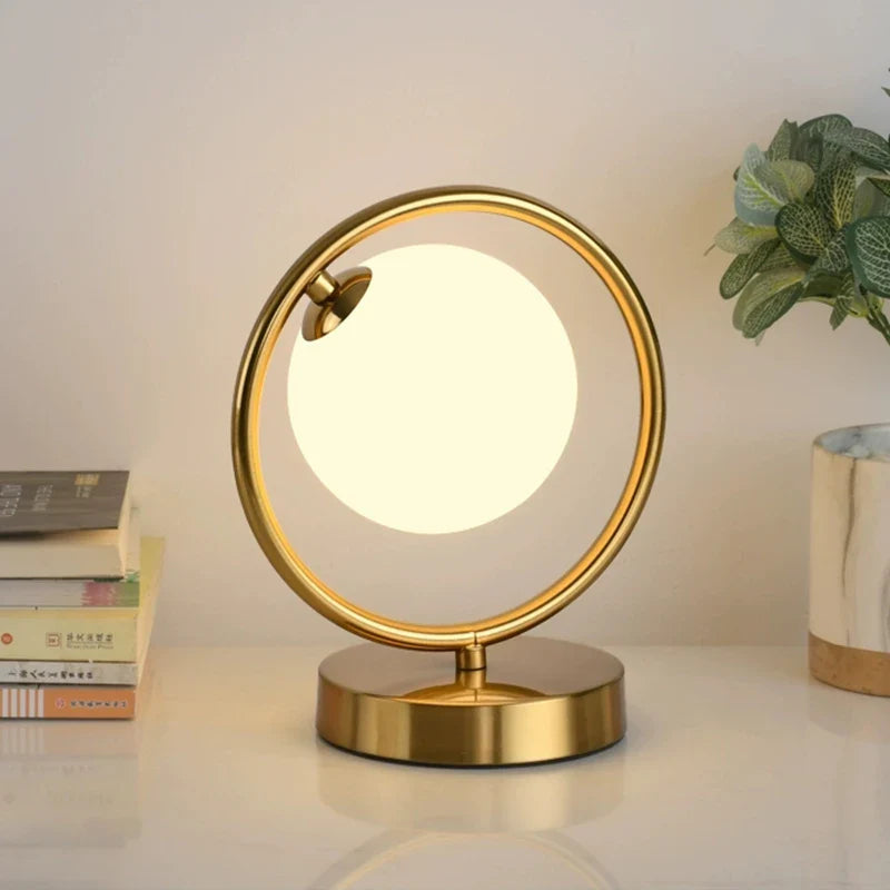 OrbGlow - Lampada da tavolo con globo in vetro