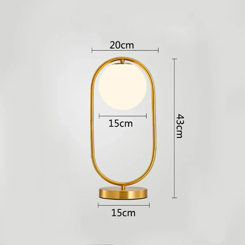 OrbGlow - Lampada da tavolo con globo in vetro