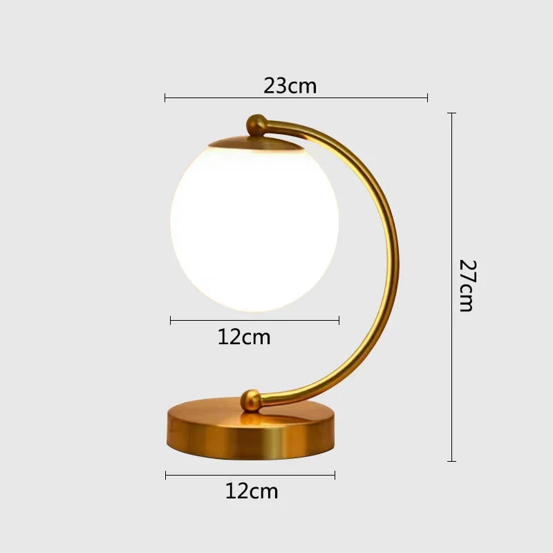 OrbGlow - Lampada da tavolo con globo in vetro