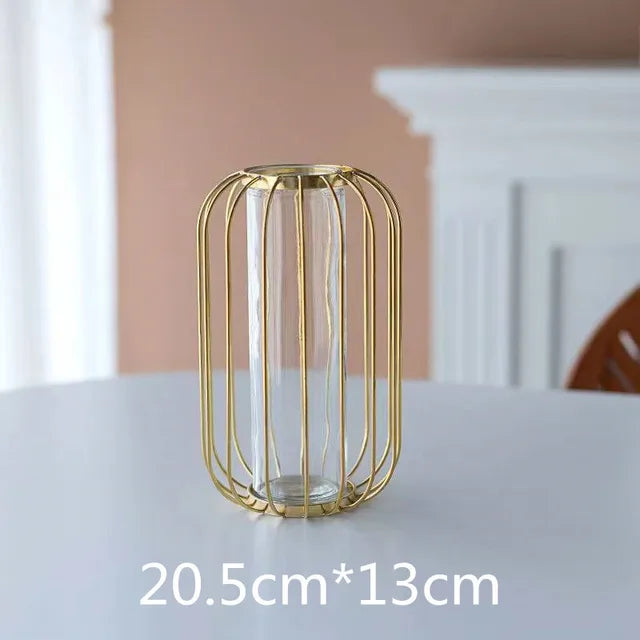 GoldenHues - Vaso in vetro oro nordico