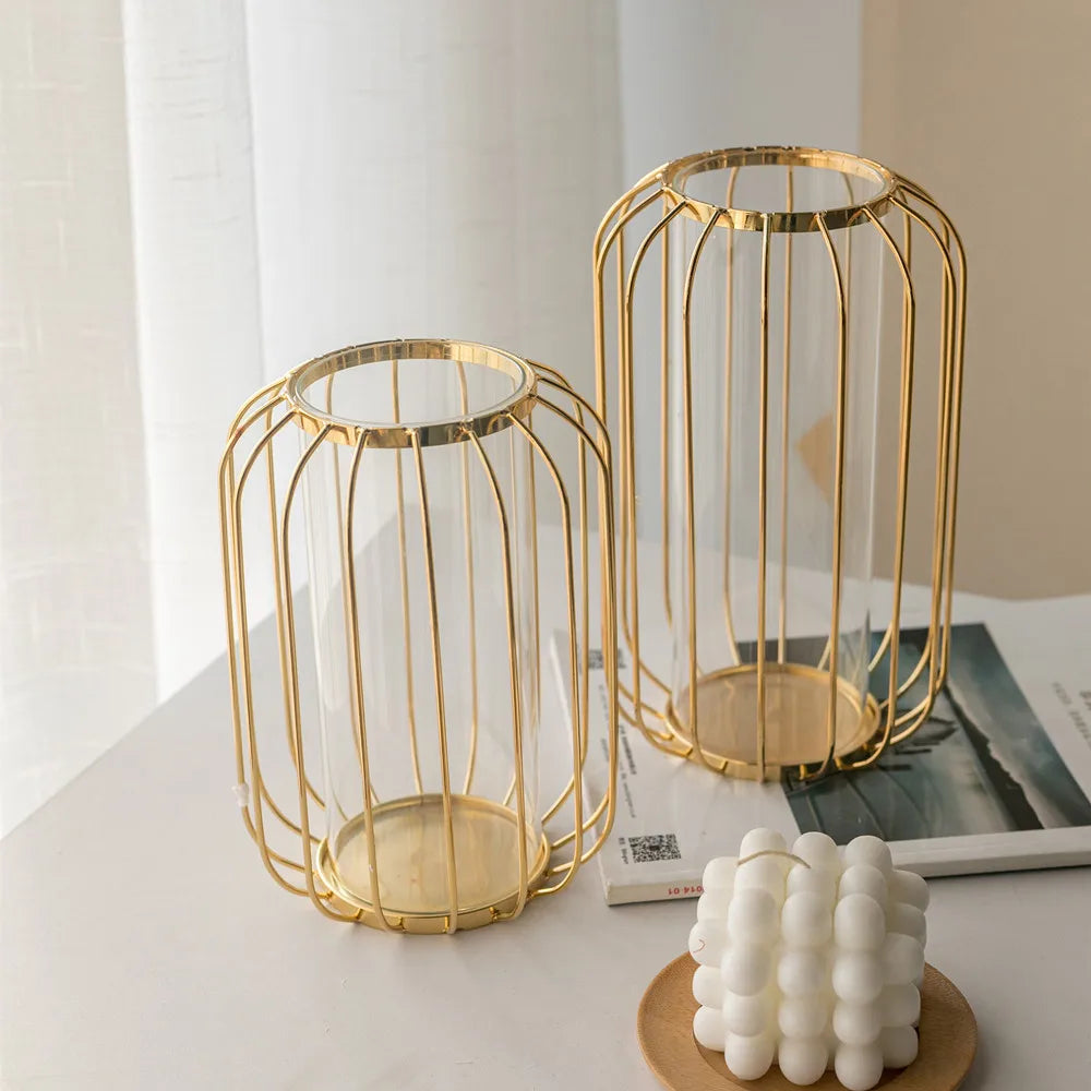 GoldenHues - Vaso in vetro oro nordico