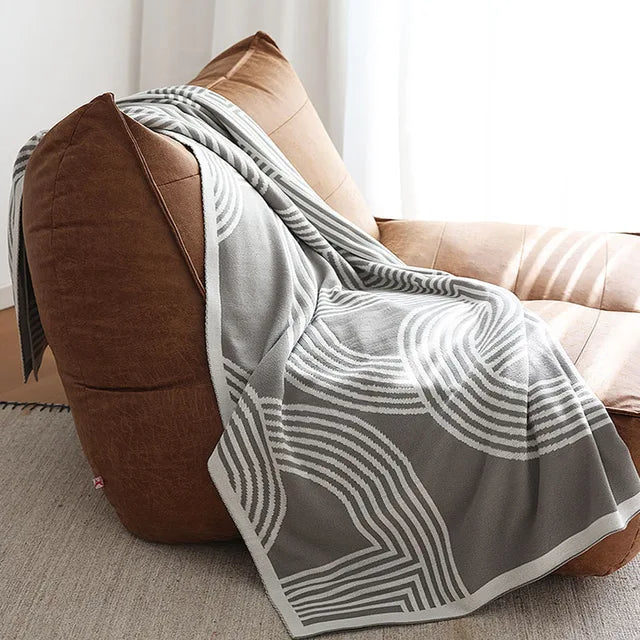 CozyGeometry - Coperta a maglia nordica
